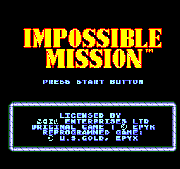 Impossible Mission Title Screen